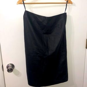 Leather pencil skirt